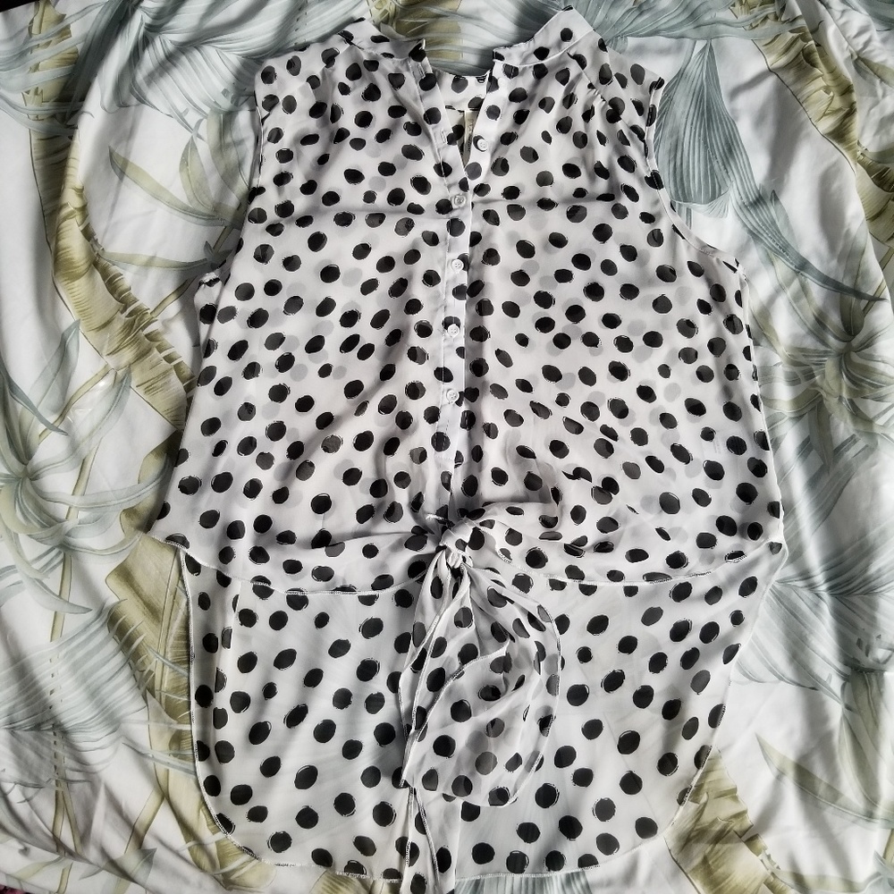 Sheer Polka Dot Top